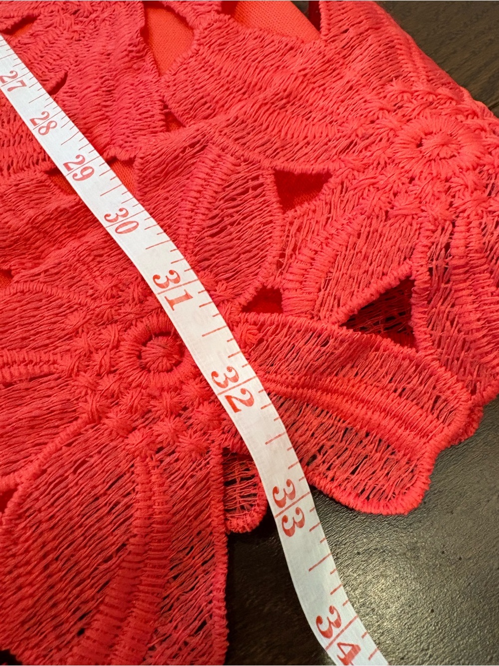 ASTR the Label Floral Lace Mini Dress Size Medium Coral Wedding Guest Party - Picture 10 of 11